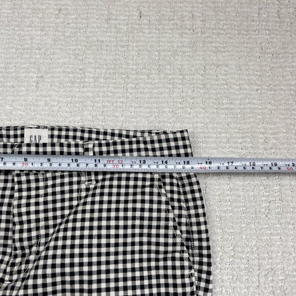 GAP Slim City Crop Pants Black & White Gingham Plaid Women’s Size 4 Casual - Picture 7 of 11